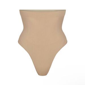 Skims Seamless Sculpt High Waisted Thong In Clay Size XL NWOT